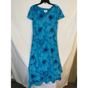 Donna Ricco womens blue floral dress